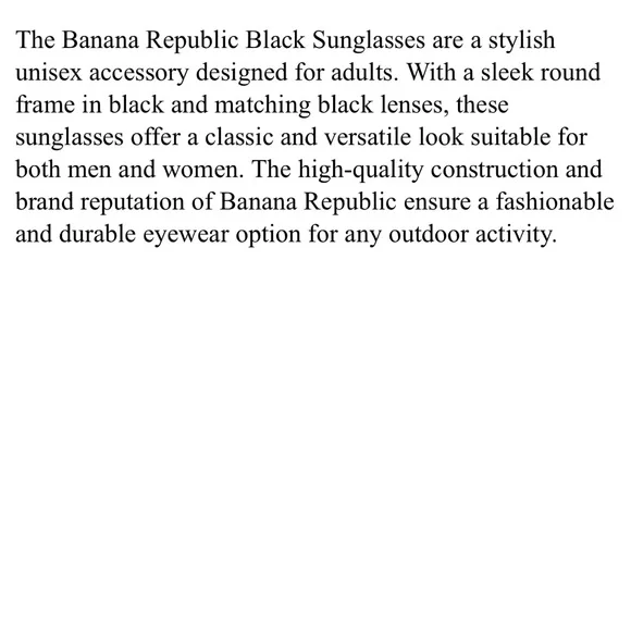 Banana Republic Dark Aviator Sunglasses